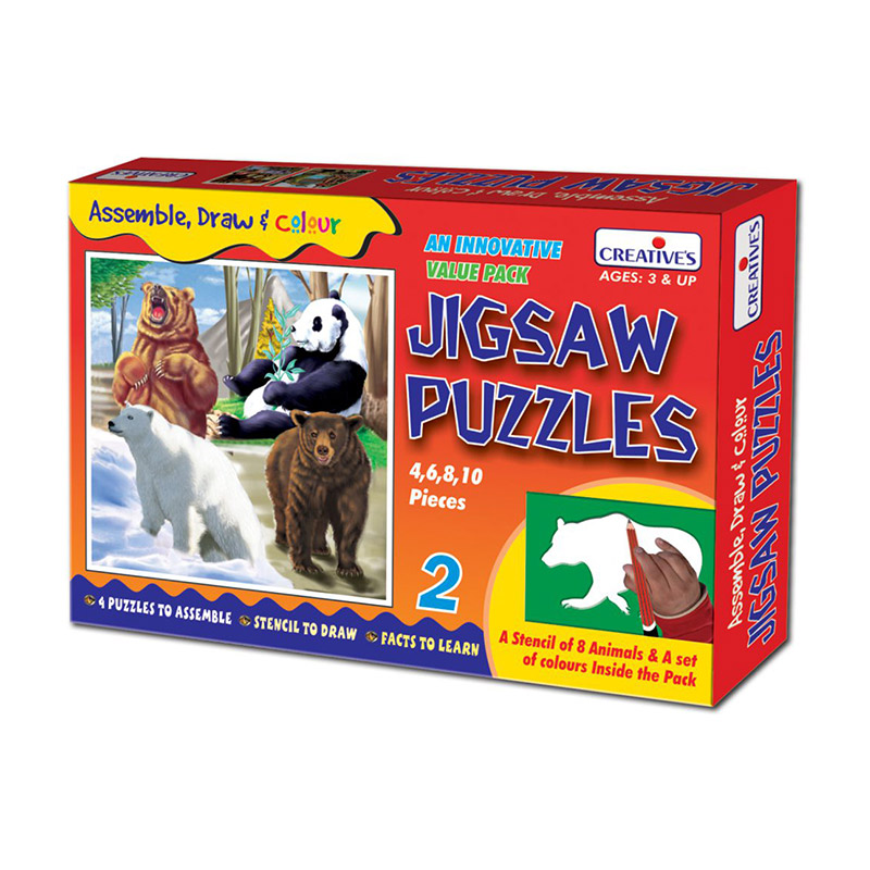 Creative's- Jigsaw Puzzles – Assemble, Draw & Colour (2)