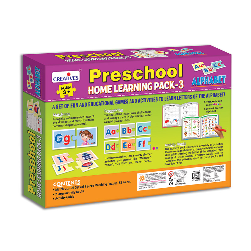 Creative's- Preschool Home Learning Pack- 3 “Alphabet”
