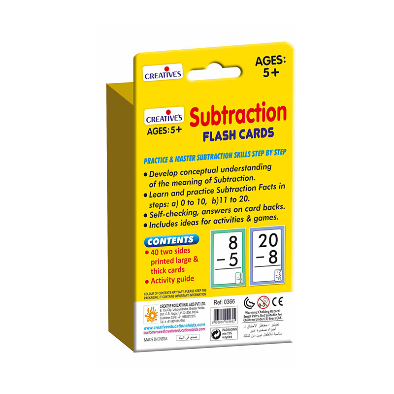 Creative's- Subtraction Flash Cards